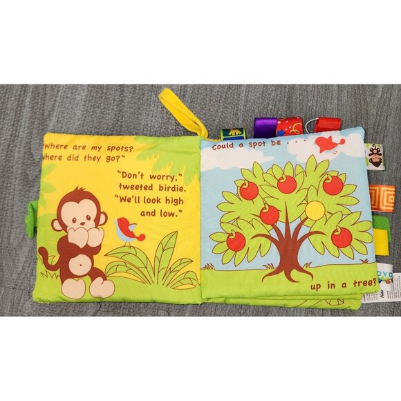 HanShe Baby Book Sensory Activity Dazzle Dots & the Missing Spots Monkey Jungle - Picture 2 of 6